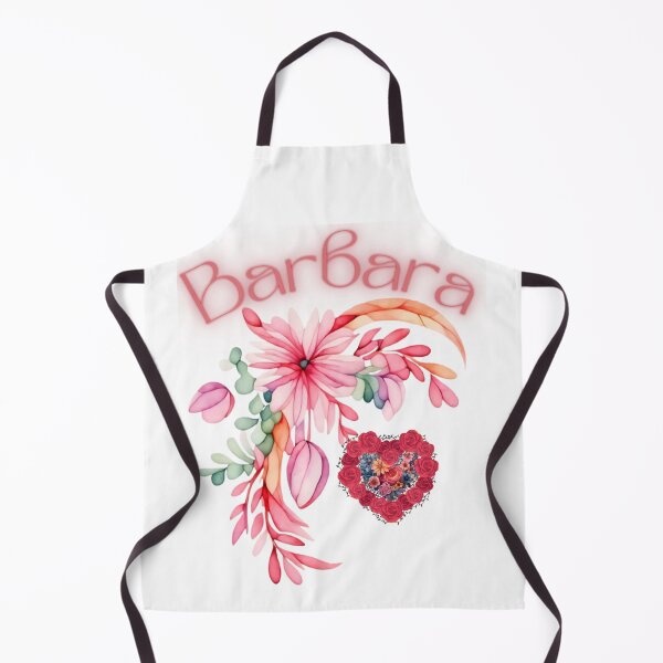 Item preview, Name Barbara, pink inscription with flowers and heart - T-shirt designed and sold by barmaz.