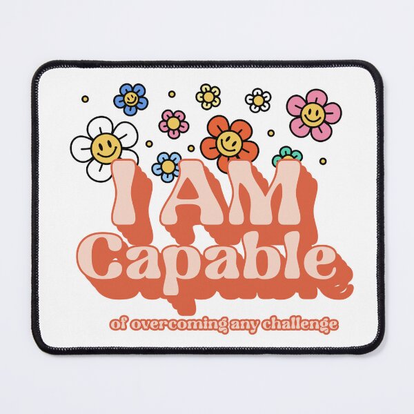 Item preview, I am capable of overcoming any challenge positive vibes affirmation manifestation designed and sold by SoulfulT.