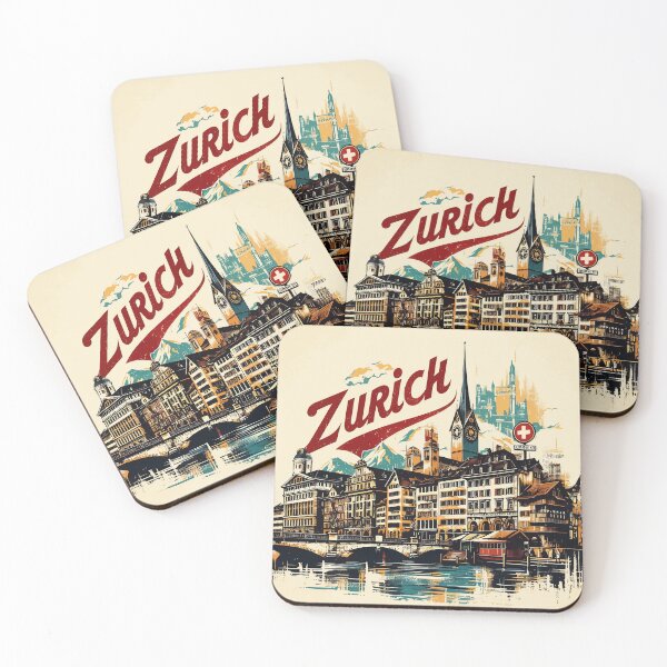 Item preview, Retro Vintage Zurich Impressionism Painting designed and sold by TomFrontierArt.