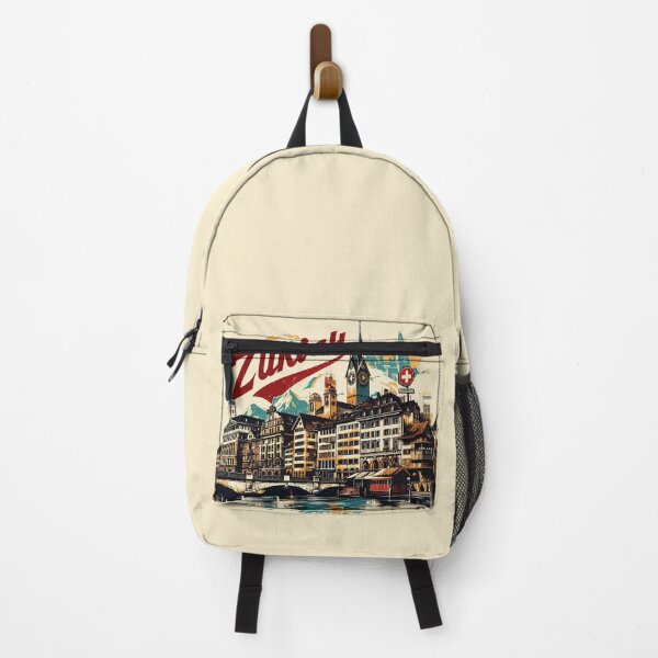 Item preview, Retro Vintage Zurich Impressionism Painting designed and sold by TomFrontierArt.