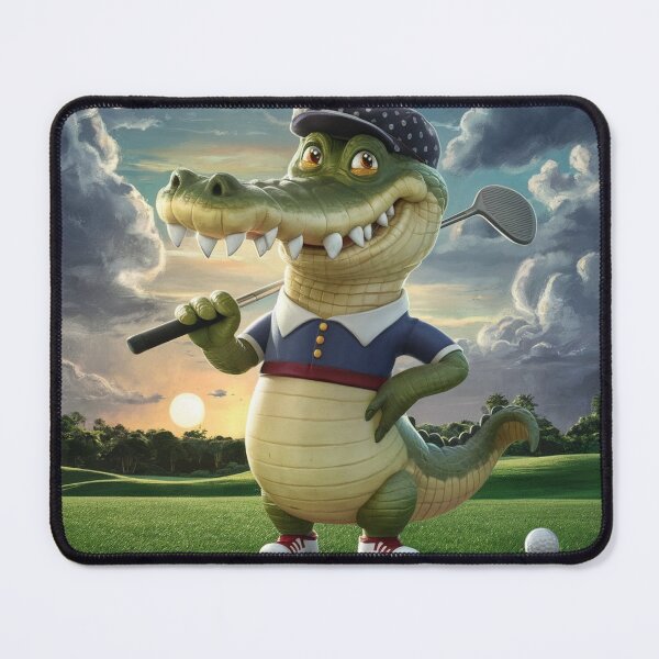 Item preview, crocodile playing golf designed and sold by keerys.