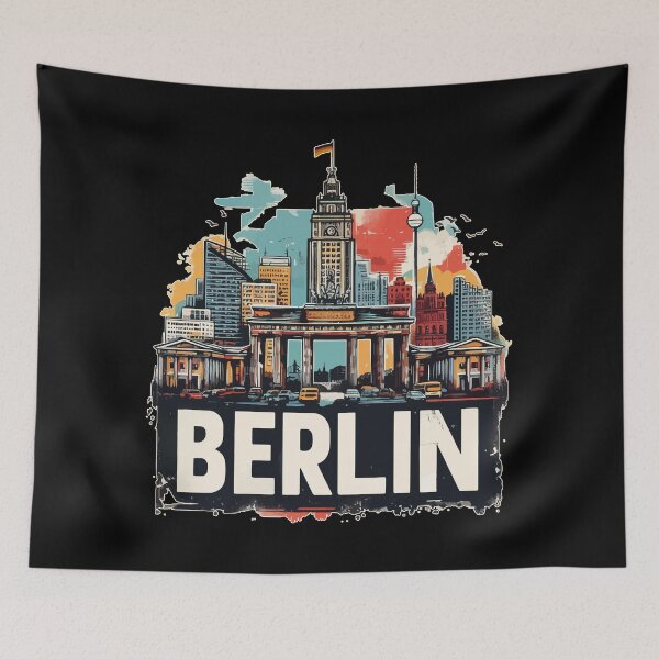Item preview, Berlin Pop Art Travel Vintage designed and sold by TomFrontierArt.