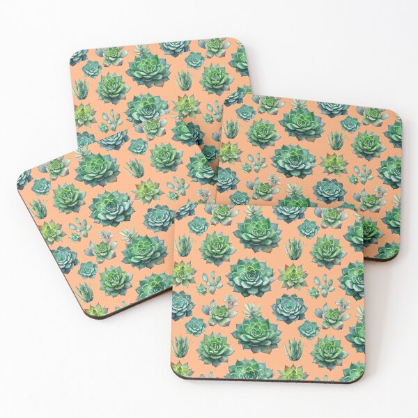 Item preview, Succulents, vintage watercolor floral pattern designed and sold by Gaspirtz.