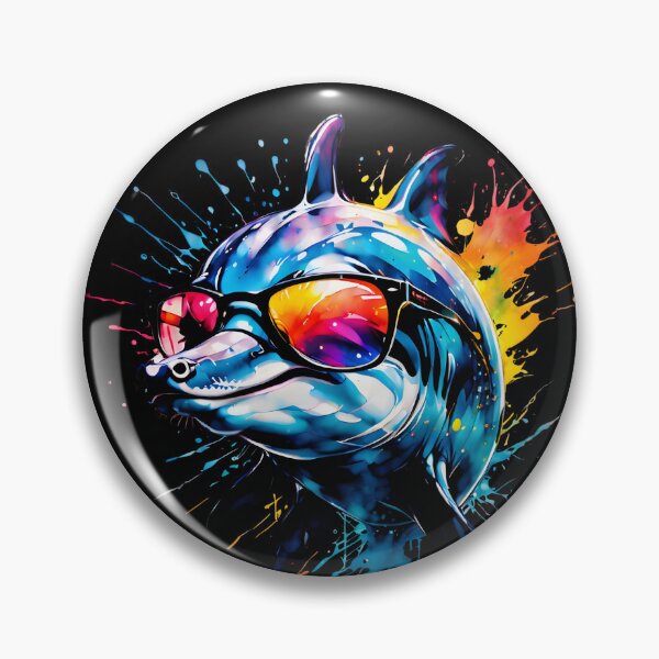 Item preview, Happy Dolphin Painting Style designed and sold by CreativMee.