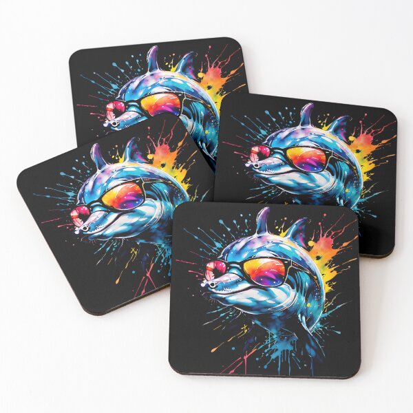 Item preview, Happy Dolphin Painting Style designed and sold by CreativMee.