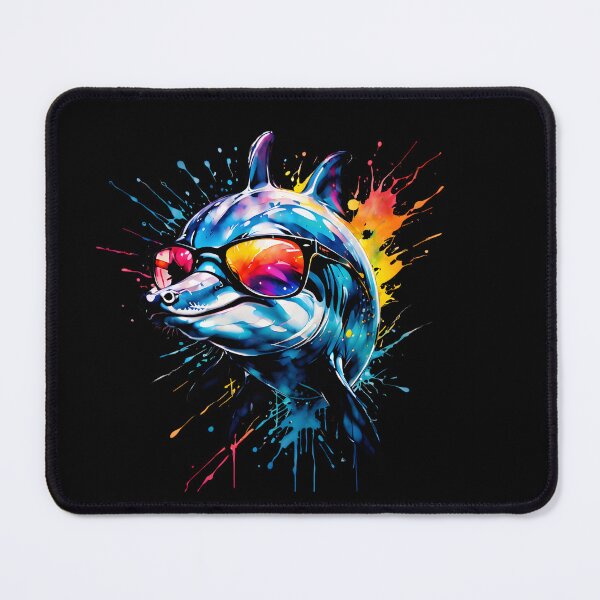 Item preview, Happy Dolphin Painting Style designed and sold by CreativMee.