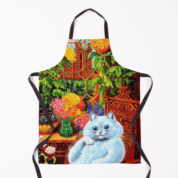 Item preview, Cat Sitting in The Flowers : Vintage Louis Wain Abstract Big Eyed Print designed and sold by posterbobs.