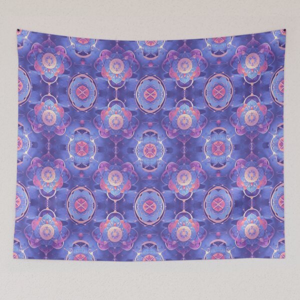 Item preview, Circles of pink and blue designed and sold by Flowersonstuff.
