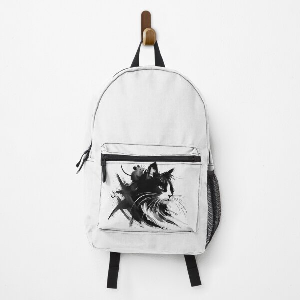 Item preview, Sumie Japanese Brushstroke Cat And Mouse Portrait designed and sold by TomFrontierArt.
