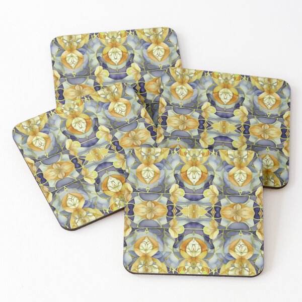 Item preview, Yellow and deep grey pattern designed and sold by Flowersonstuff.