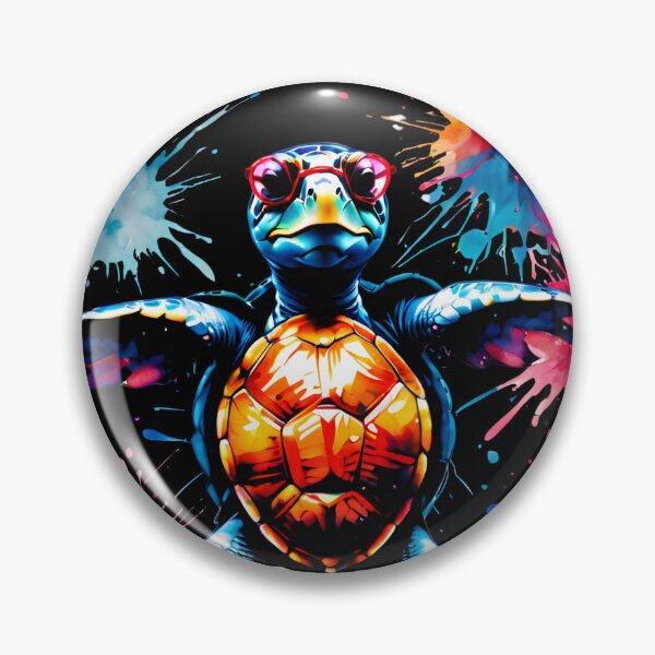 Item preview, Tortuga feliz con gafas de sol designed and sold by CreativMee.