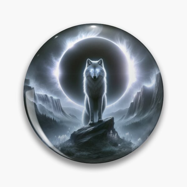 Item preview, Eclipse, spirit wolf, solar eclipse, wolf, clifs designed and sold by Kahmarr Tyler.