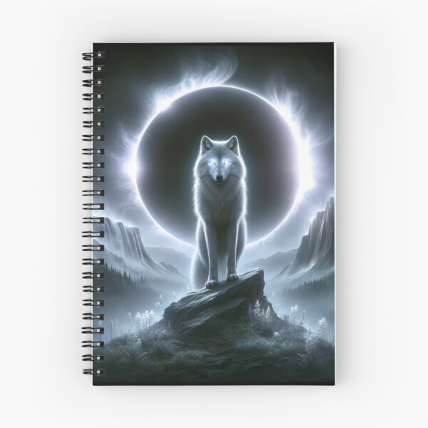 Item preview, Eclipse, spirit wolf, solar eclipse, wolf, clifs designed and sold by Kahmarr Tyler.