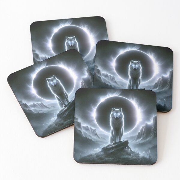 Item preview, Eclipse, spirit wolf, solar eclipse, wolf, clifs designed and sold by Kahmarr Tyler.