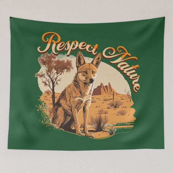 Item preview, Respect Nature - Coyote desert designed and sold by MirucaDesign.