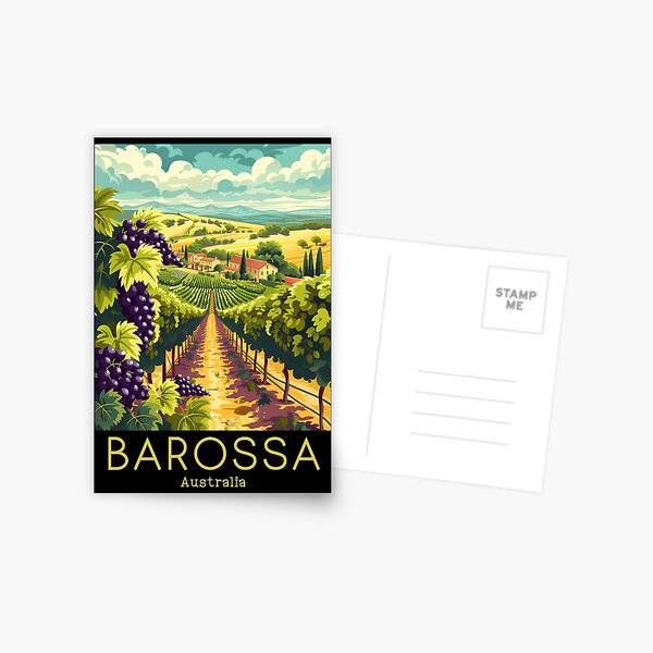 Item preview, A Vintage Travel Illustration of Barossa Valley - Australia designed and sold by GoodOldVintage.