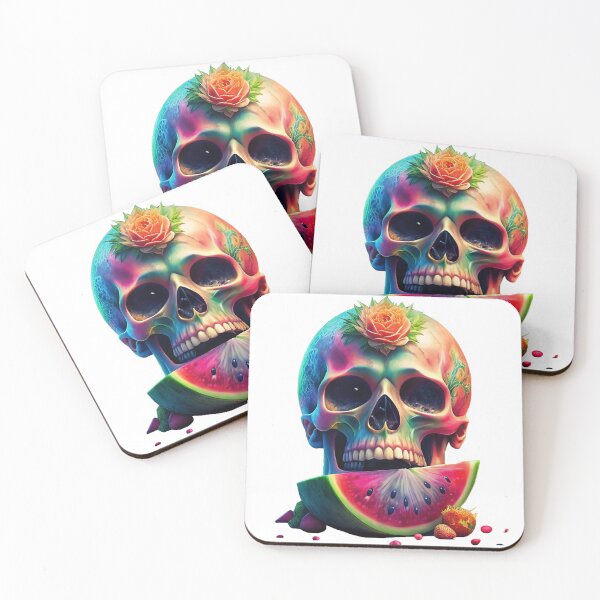 Item preview, Skull Multicolored Watermelon designed and sold by zangess1.