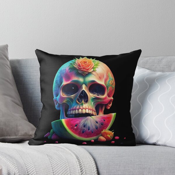 Item preview, Skull Multicolored Watermelon designed and sold by zangess1.