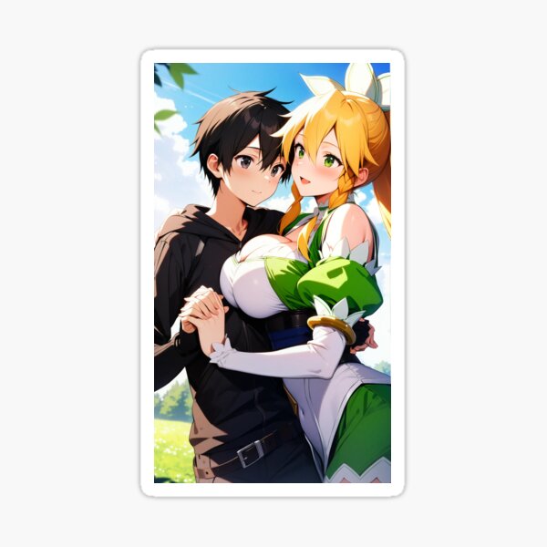 Leafa and kirito Sword Art Online Ecchi Anime Girl Waifu Edition