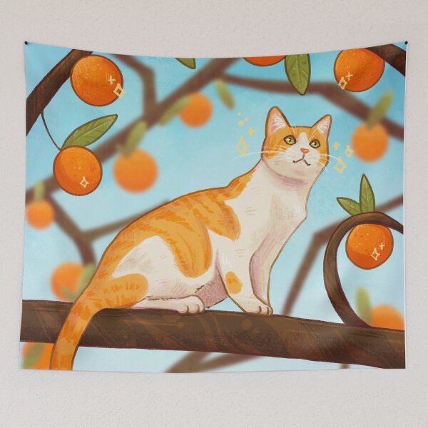 Item preview, Cat in an Orange Tree designed and sold by lindepet.