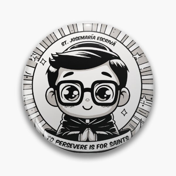 Item preview, Kawaii (Cute) St. Josemaria Escriva Inspirational Quote designed and sold by artjuniverse.