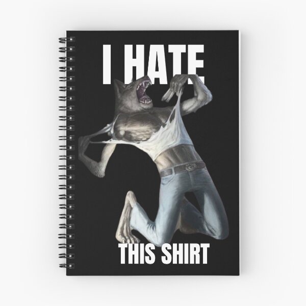 Item preview, werewolf ripping shirt meme designed and sold by Iggmedali.