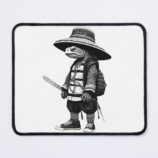 Item preview, Turtle Samurai black and white optical illusion 3 designed and sold by gao7650.