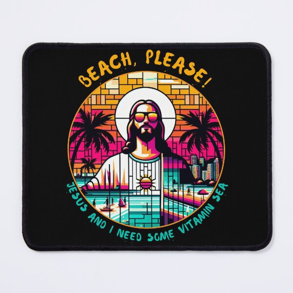 Item preview, Christian Summer: Jesus Rocks Godly Sunglasses Summer designed and sold by Tw1nsAIArt.