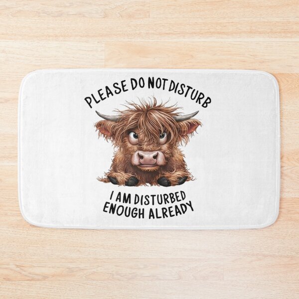 Item preview, Disturbed Highland Cow Seeking Solitude designed and sold by SellingWSarah17.