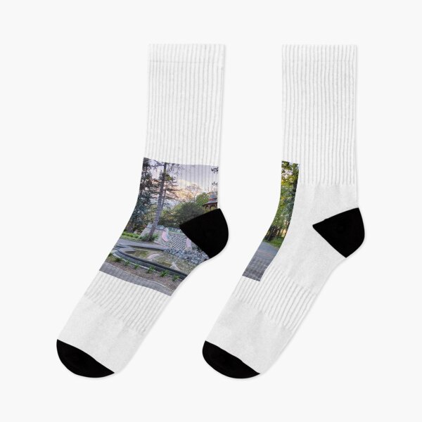 Item preview, Look-out tower in park and sunset designed and sold by lusiakotowska.