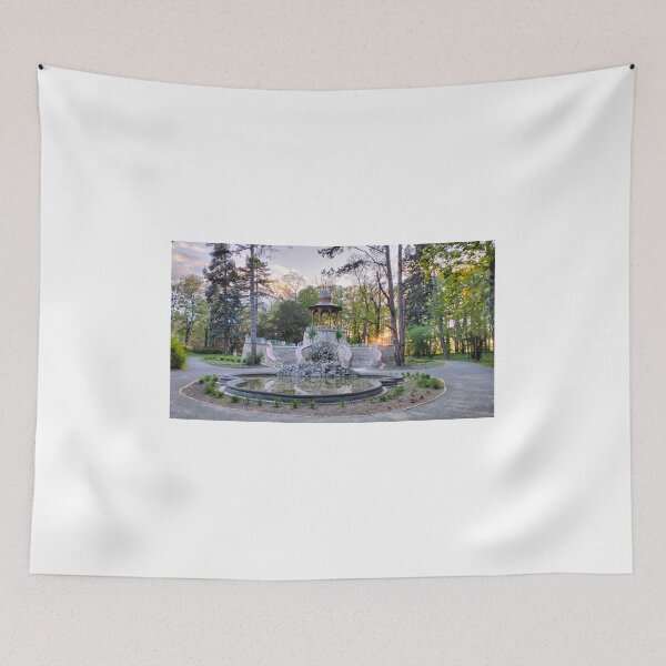 Item preview, Look-out tower in park and sunset designed and sold by lusiakotowska.