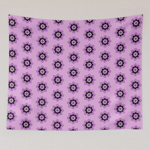 Item preview, Pink and black flowers pattern designed and sold by Chirayu1111.