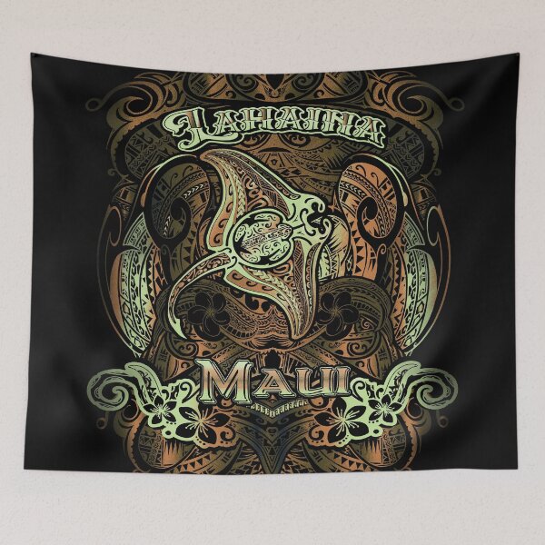 Item preview, Vintage Lahaina Maui Tribal Manta Ray Shirt Design 010 designed and sold by sunnthreads.
