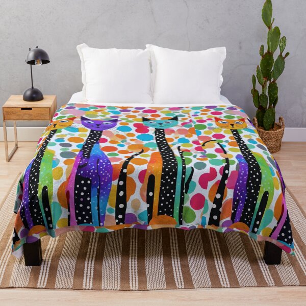 Item preview, LL Dreams Water Colored Polka Dots Cat Pattern 14 designed and sold by LLdreams.