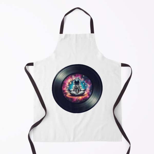 Item preview, astronaut meditates in space inside a vinyl record designed and sold by Kondi-Art.