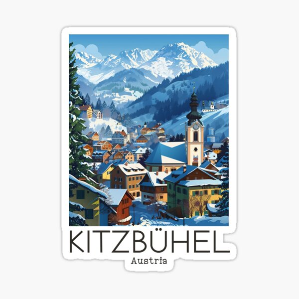Item preview, A Vintage Travel Illustration of Kitzbühel - Austria designed and sold by GoodOldVintage.