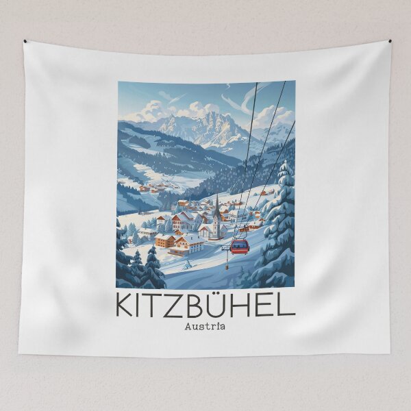 Item preview, A Vintage Travel Illustration of Kitzbühel - Austria designed and sold by GoodOldVintage.