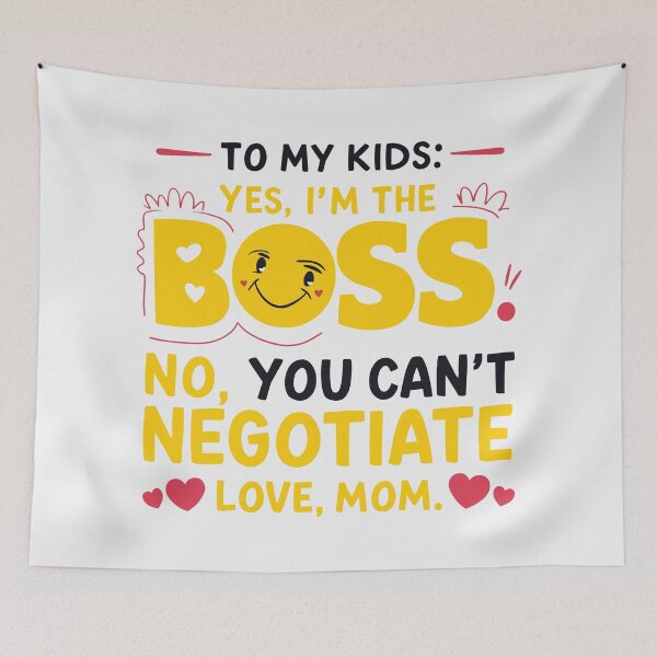 Item preview, Funny Mother's Day Vibrant Print: Yes, I'm the Boss  designed and sold by HahaHandlesHub.