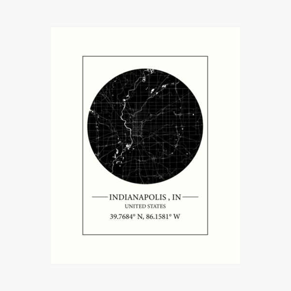 Item preview, Indianapolis map designed and sold by Mapmingle.