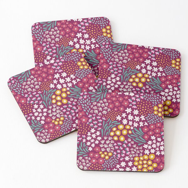 Item preview, Autumn floral ditsy in Merlot red designed and sold by Kishiandstar.