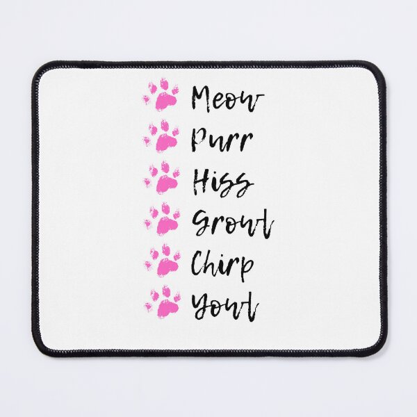 Item preview, Cat noises meow purr hiss growl chirp yowl designed and sold by alczar.