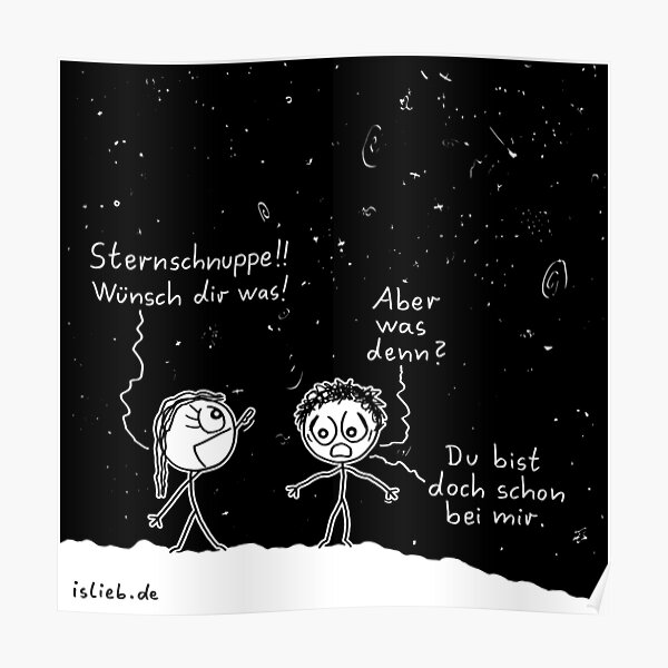 Wuenschen - islieb-Comic Poster