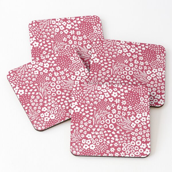 Item preview, Floral Ditsy Pattern in Deep Wine Red designed and sold by bryonyhall.
