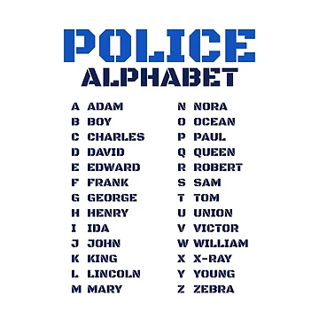 Artwork thumbnail, Cop Alphabet Code by AnnSign