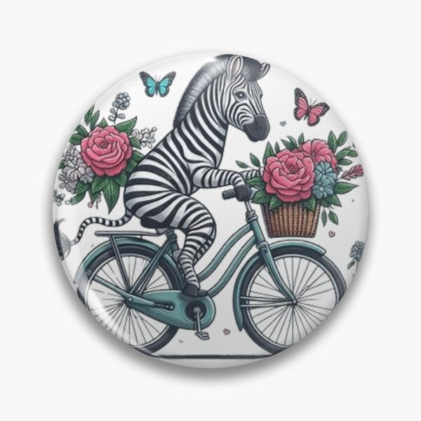 Item preview, Cute zebra on a bicycle  designed and sold by Culmika.