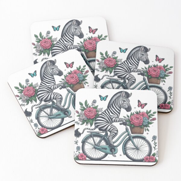 Item preview, Cute zebra on a bicycle  designed and sold by Culmika.