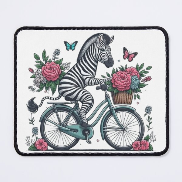 Item preview, Cute zebra on a bicycle  designed and sold by Culmika.
