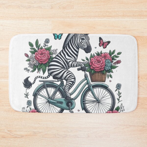 Item preview, Cute zebra on a bicycle  designed and sold by Culmika.