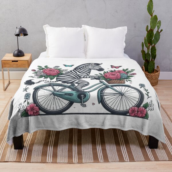 Item preview, Cute zebra on a bicycle  designed and sold by Culmika.