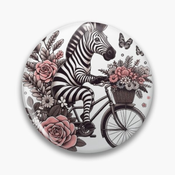 Item preview, Cute zebra on a bicycle  designed and sold by Culmika.